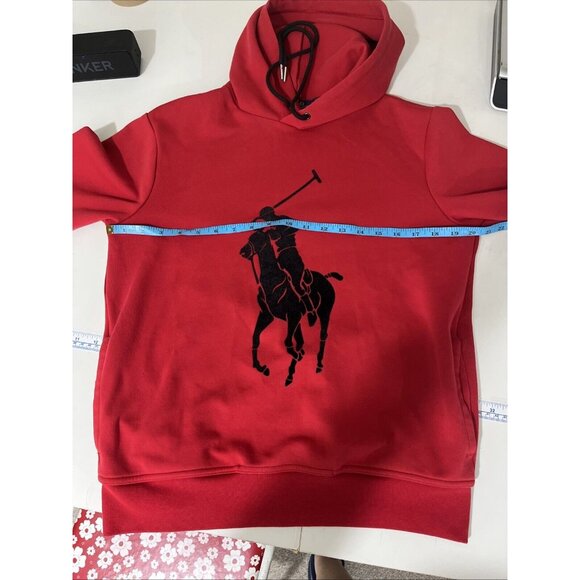 Polo Ralph Lauren Double-Knit Big Pony Velvet Graphic Pullover Men's Size S - Picture 10 of 11